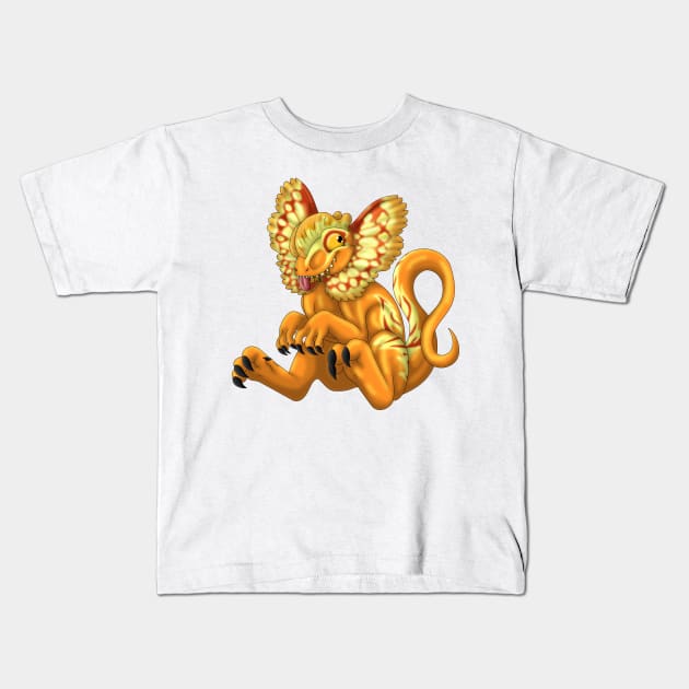 Dilophosaurus: Citrus Kids T-Shirt by spyroid101